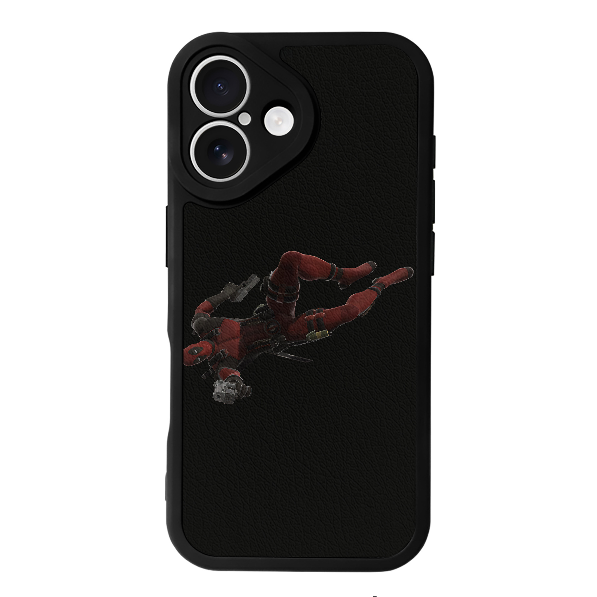 （画像用） Deadpool デッドプール 【iPhone 16シリーズ対応】シリコンスマホケース（レザー調） 材質：シリコン